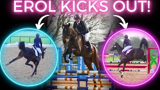 YOUNG HORSE KICKS OUT! | LEGS FLY AT EROL'S FIRST COMBINED TRAINING COMPETITION || VLOG 132