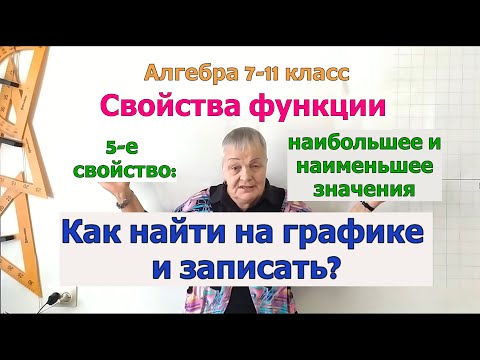 Свойства функции. Наибольшее и наименьшее значения функции. Как найти на графике функции и записать.