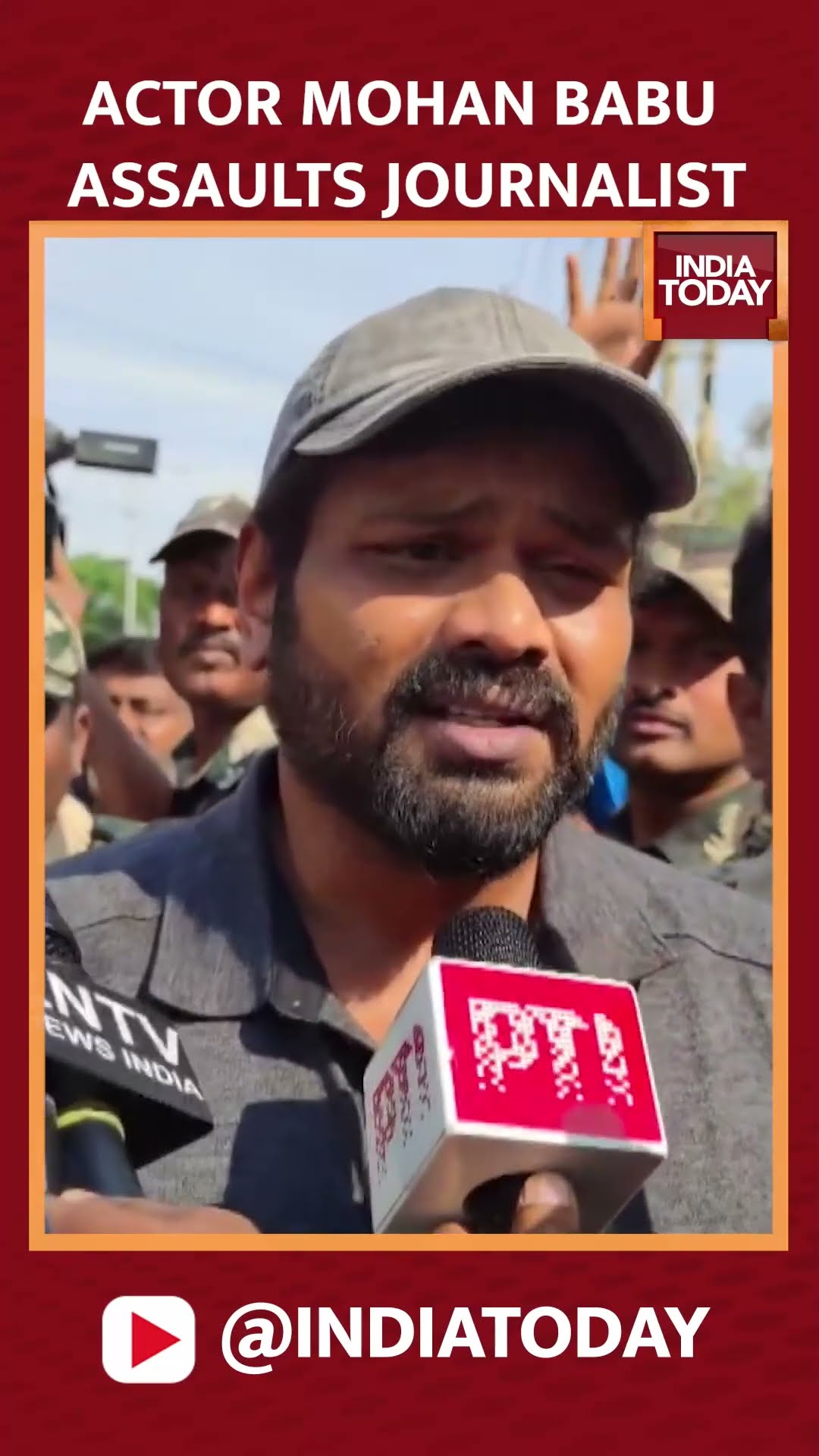 Actor Mohan Babu Assaults Journalist At Hyderabad #shorts