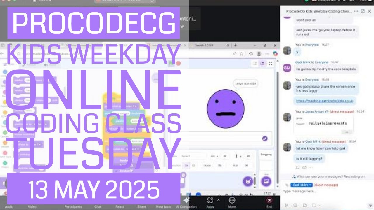 ProCodeCG Kids Weekday Coding Class - Tuesday - 13 May 2025 - YouTube