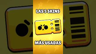 LAS 5 SKINS DEL BRAWL PASS MÁS USADAS 🎫🌟 #brawlstars #shorts
