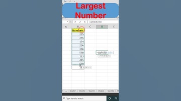 How To Find The Highest Number In Excel function @Brain Up