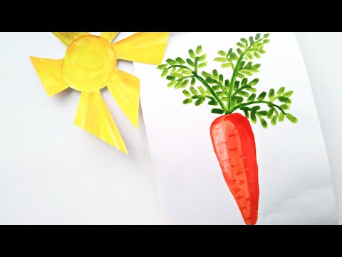 Как нарисовать морковь! Уроки для детей🥕