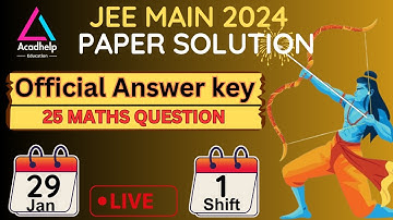 JEE MAIN 2024 PAPER SOLUTION | 29 jan shift 1 | #jee2024 #exam #reactions
