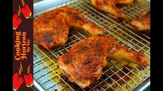 Oven Roasted Crispy Chicken Leg Quarters Easy Time Saving Recipe For Extra Crispy Skin