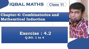 TN Class 11 Maths Exercise 4.2 Q.NO.1 to 4 Chapter 4 Combinatorics And Mathematical Induction