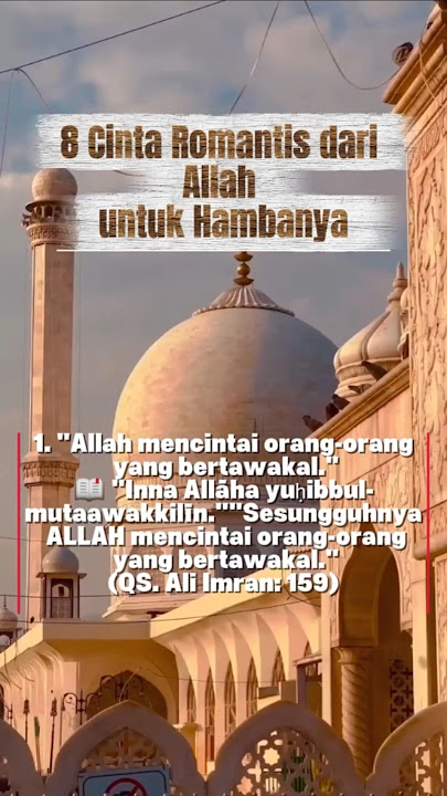 8 Kata Cinta Romantis dari Allah untuk Hambanya