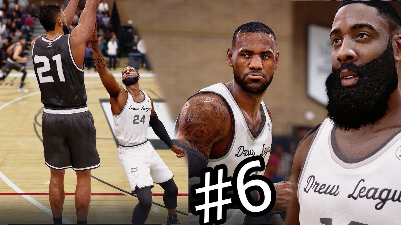 NBA Live 18 The One Career Mode - Intense Drew League Game vs LeBron and James Harden! Ep