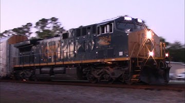 CSX 7254 leads CSX Q203-30 in Folkston, GA 4/1/22