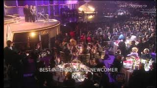 Kelis wins International Newcomer presented by Hear'Say | BRIT Awards 2001