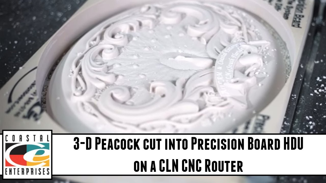 3-D Peacock cut into Precision Board HDU on a CLN CNC Router