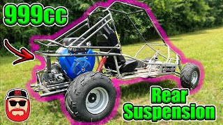 999cc V Twin Go Kart Rear Suspension & Engine Mounted