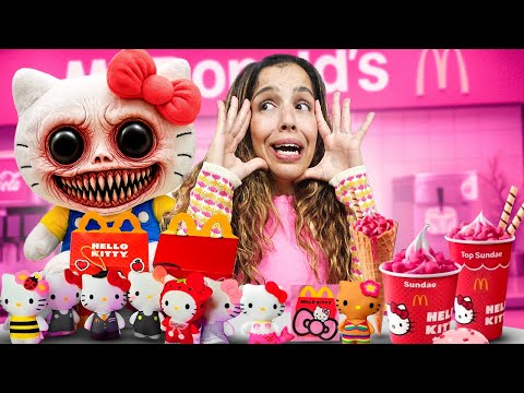 TESTING THE NEW HELLO KITTY COMBO FROM MC DONALDS!
