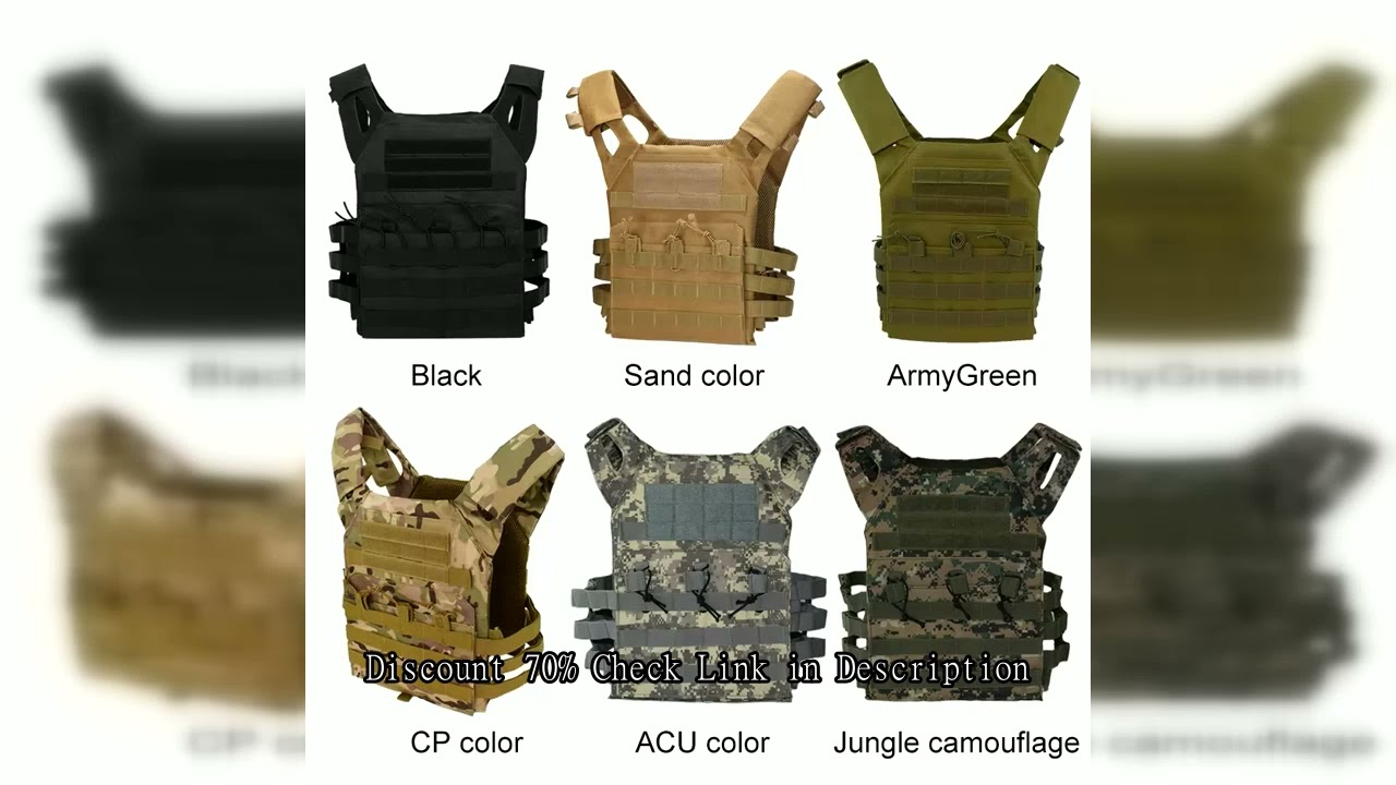 Tactical Vest Waterproof Outdoor Body Armor Lightweight JPC Molle Plate Carrier Hunting Vest CS Game