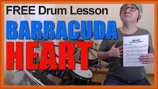 ★ Barracuda (Heart) ★ FREE Video Drum Lesson | How To Play SONG (Michael DeRosier)
