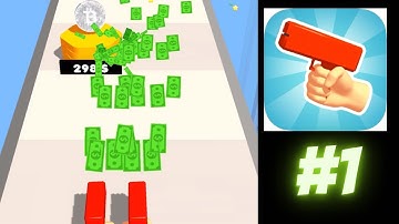 Moneygun Run! - Gameplay Max Level Android,ios game All Levels Walkthrough Mobile Game App
