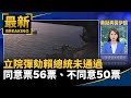 立院彈劾賴總統未通過 同意票56票、不同意50票|#鏡新聞