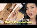 My Top 3 Long Lasting Full Coverage Matte Foundations! (Chanel, Maybelline &amp; Charlotte Tillbury)