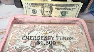 Stuffing my $1500 Emergency Binder and my $500 Savings