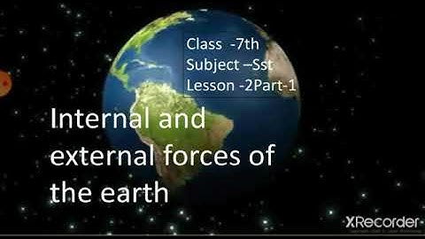 Internal and external forces  of the earth lesson-2 Social studies class-7th PSEB and NCERT