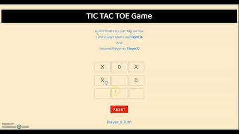 Source CODE for Tic Tac Toe Game with pure HTML, CSS and JS