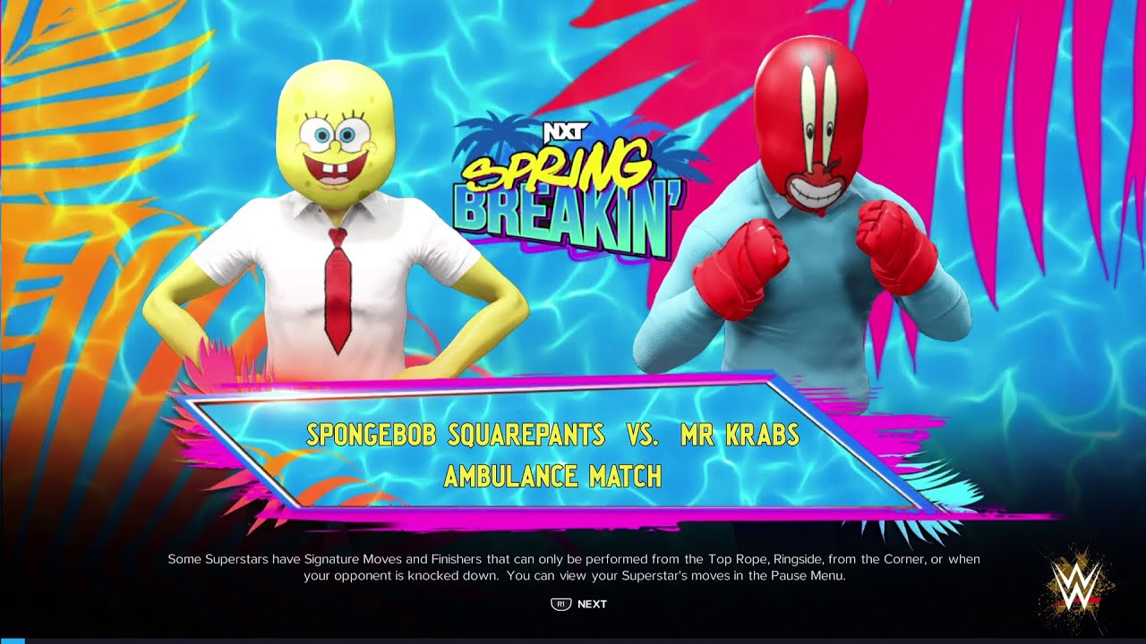 WWE 2K24: SpongeBob vs. Mr. Krabs - Ambulance Match Madness!