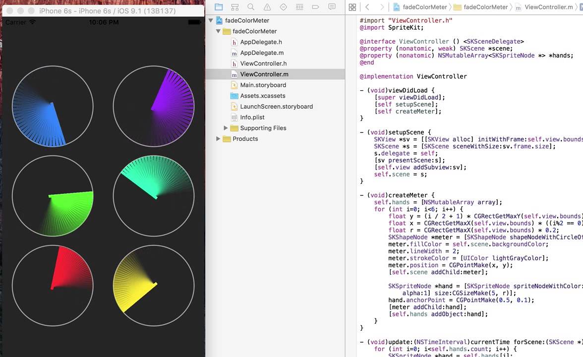 Today's iOS sample no.1178 fade color meter YouTube