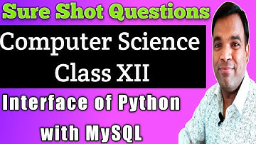 3 marks question computer science class xii | interface of python with SQL database computer science