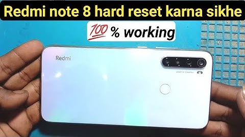 Redmi note 8 hard reset | how to hard reset redmi note 8