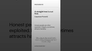 Why Honest People Struggle 🌳 | Japanese Proverb