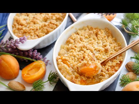 CRUMBLE ABRICOTS 🍑- Dessert Super Facile en moins de 10 min
