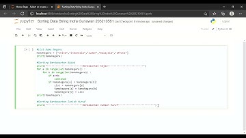 Tugas Praktikum Algoritma Sorting Data String Indra Gunawan 203210561