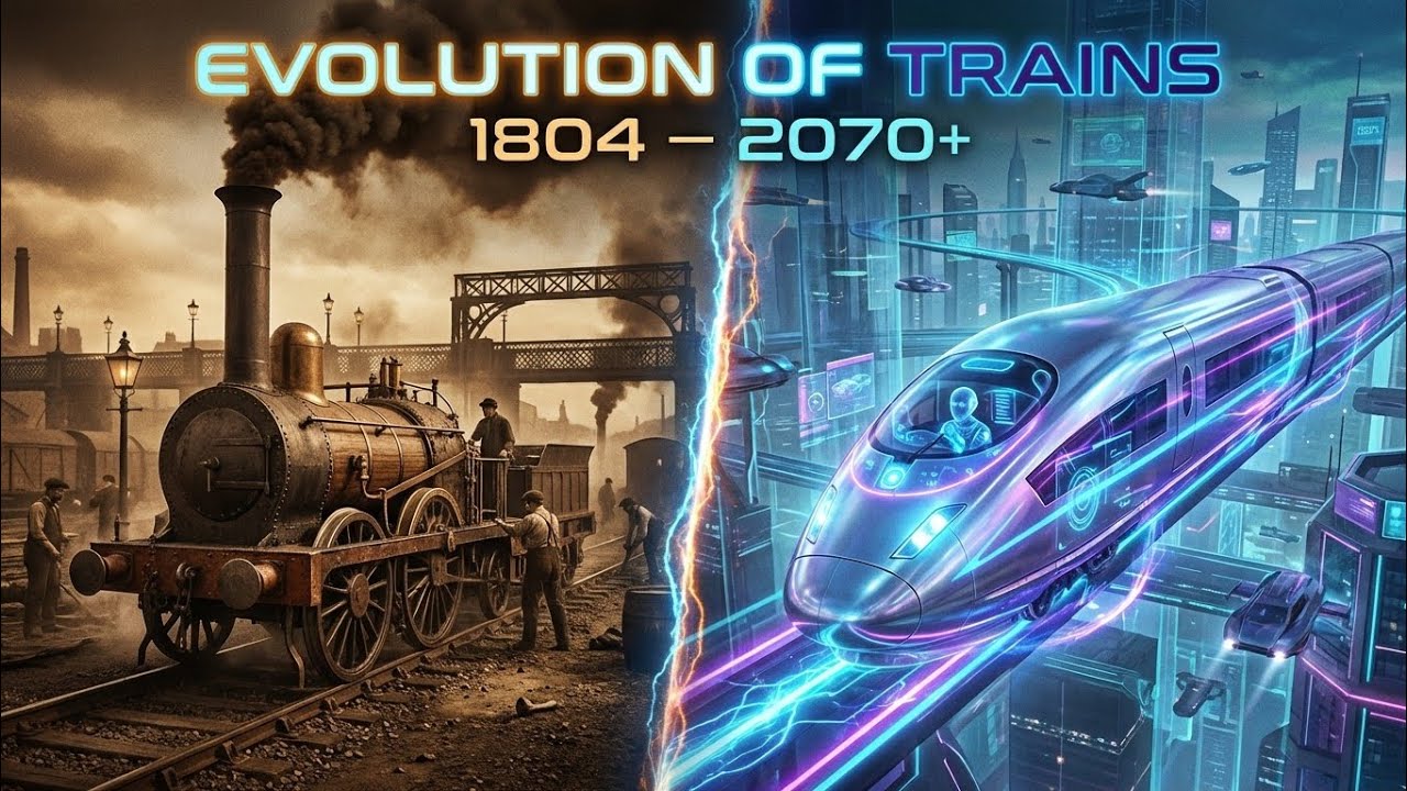 Evolution of Trains😵😨 | 1804 to 2070 🚆 Future Beyond Imagination🤯