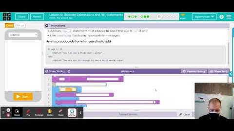 Code.org - Event-Driven Programming in App Lab: Boolean Expressions and "If" Statements #11