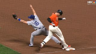 CRAZY FINISH IN DODGERS-GIANTS!! SF gets win as Will Smith's foot comes off bag!! screenshot 3