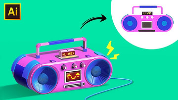 How to make 3D Music Player in Adobe Illustrator