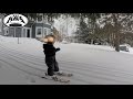 2 Year Old Skiing His First Powder Day