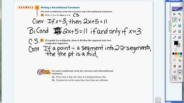 2.4 Example 2   Write a biconditional statement