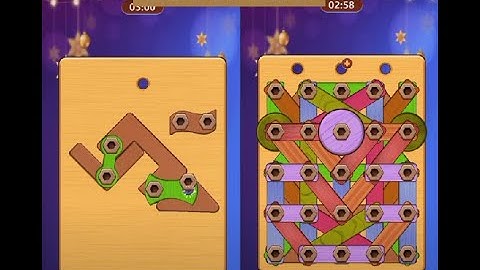 Wood Nuts & Bolts Puzzle - Level 195