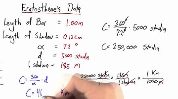 Solving for the Circumference of the Earth - Intro to Physics