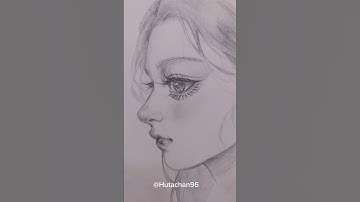How to Draw a Side Profile Face #shorts #hutachan