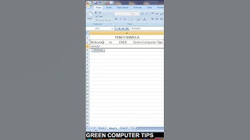 TRIM formula in  Excel Trick & Tips #short #ytshorts   #youtubeshorts   #youtubevideo  #viral