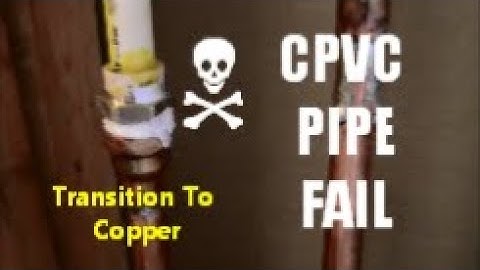 Transition CPVC Pipe To Copper Pipe