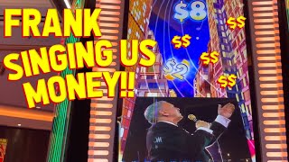 SENSATIONAL SINATRA WINNING!! with MAVLR with VegasLowRoller on Slot Machine!!