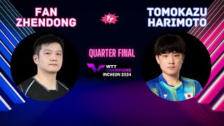 FAN Zhendong vs TOMOKAZU Harimoto WTT Champions Incheon 2024 MS QF