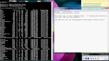 Windows Sysinternals - Process Information Lister - PsList