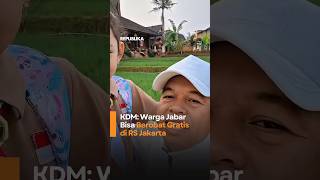 KDM: Warga Jabar Bisa Berobat Gratis di RS Jakarta