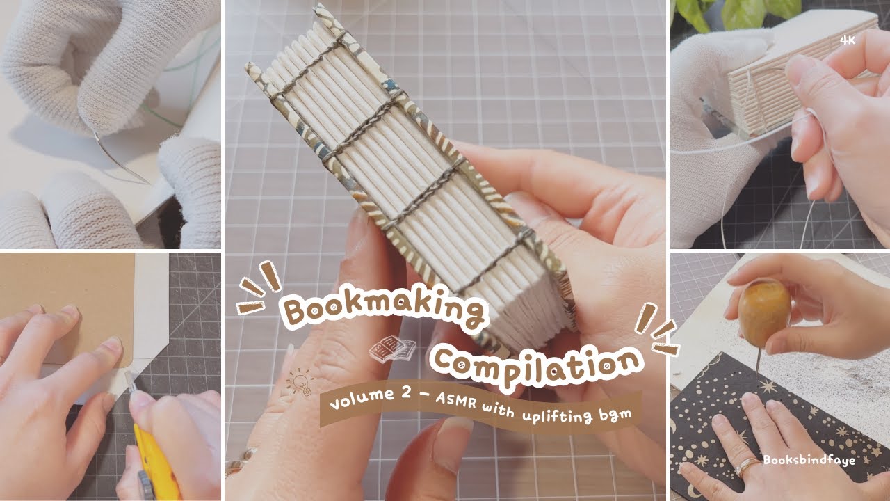 Bookmaking compilation Vol.2 | ASMR with uplifting bgm ︎ - YouTube