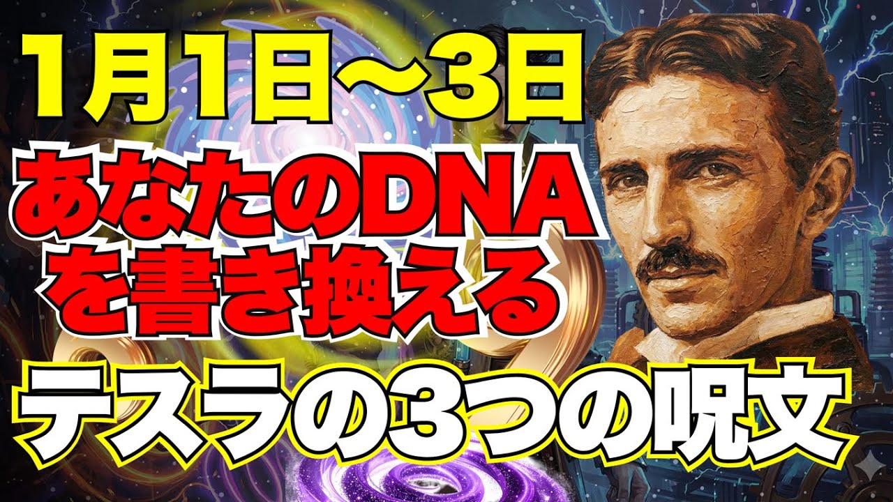 【※1％しか知らない】1月1日〜3日に 最初に発した言葉が、あなたのDNAを書き換えます。テスラが恐れた「言霊の物理学」と、絶対唱えるべき3つの呪文｜ニコラ・テスラ｜量子力学｜引き寄せ