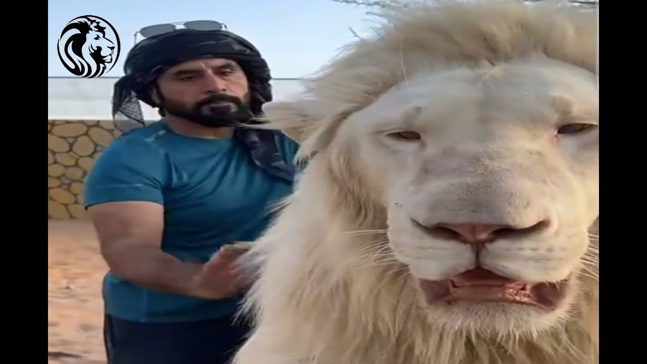 Leo with UAE Lion king